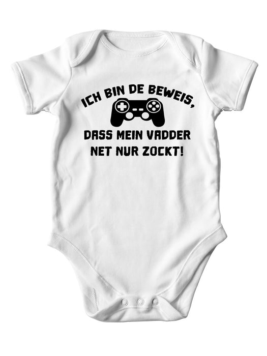 Jungen/Mädchen Baby Body / Beweis - Vadder net zockt