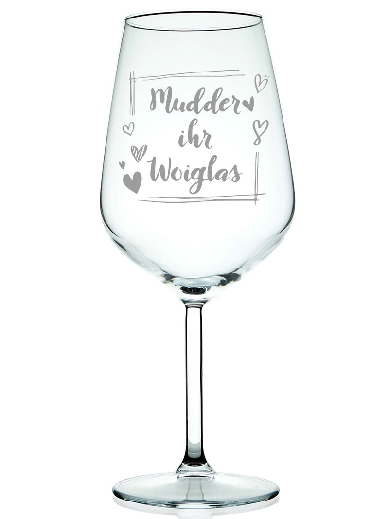 Mudder Weinglas Gravur