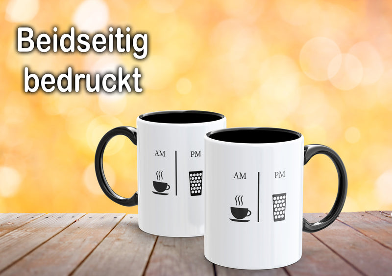 Kaffeetasse - morgens Kaffee abends Schorle - PFÄLZISCH.com