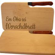 Schneidebrett selbst gestalten (inkl. Messer) - PFÄLZISCH.com