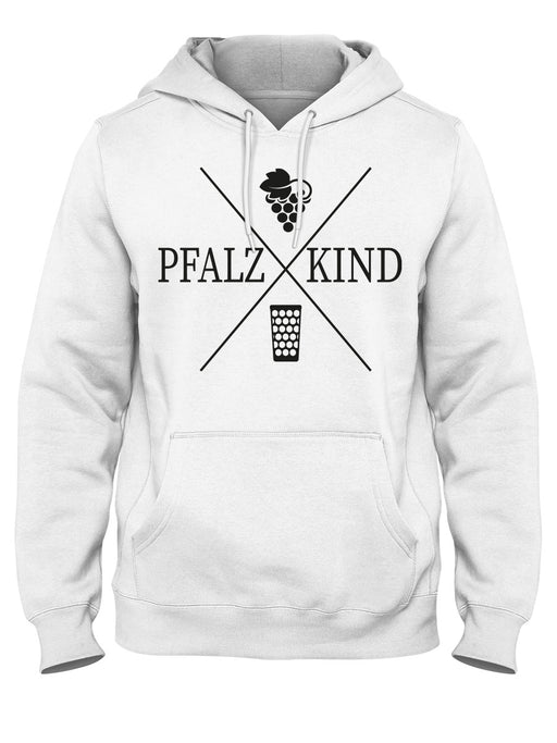 Pfalzkind "Direction" Hoodie Weiß mit schwarzem Motiv - Herren