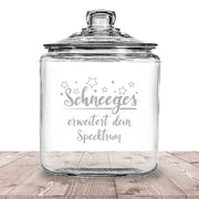 Schneeges Gravur Keksglas