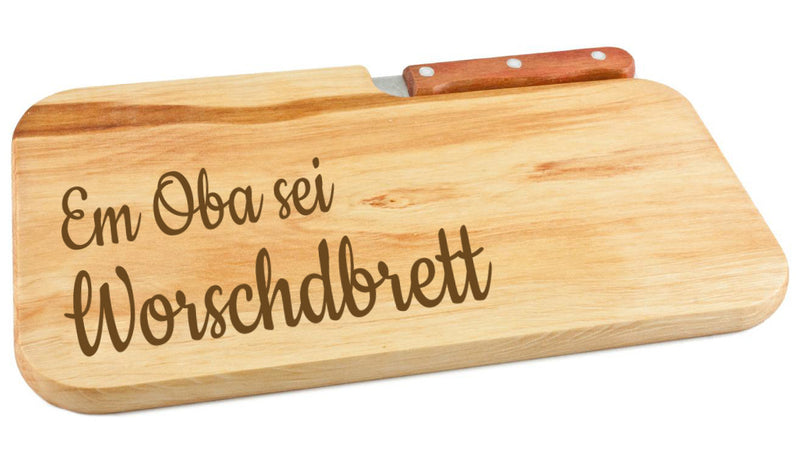 Schneidebrett selbst gestalten (inkl. Messer) - PFÄLZISCH.com