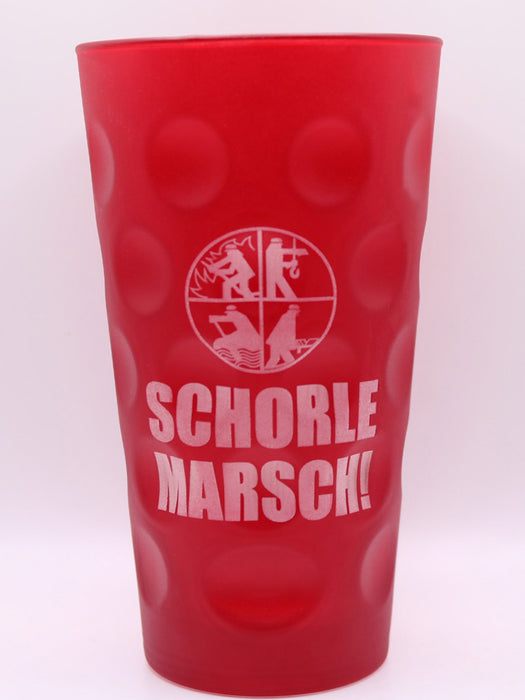 Feuerwehr Dubbeglas - Graviert mit "SCHORLE MARSCH" Logo