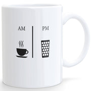Kaffeetasse - morgens Kaffee abends Schorle - PFÄLZISCH.com