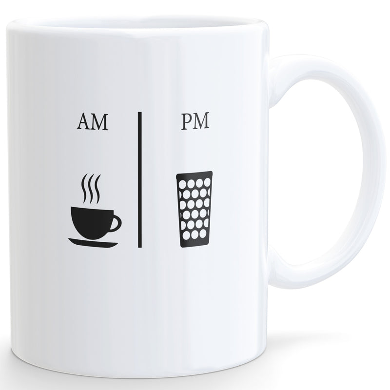 Kaffeetasse - morgens Kaffee abends Schorle - PFÄLZISCH.com