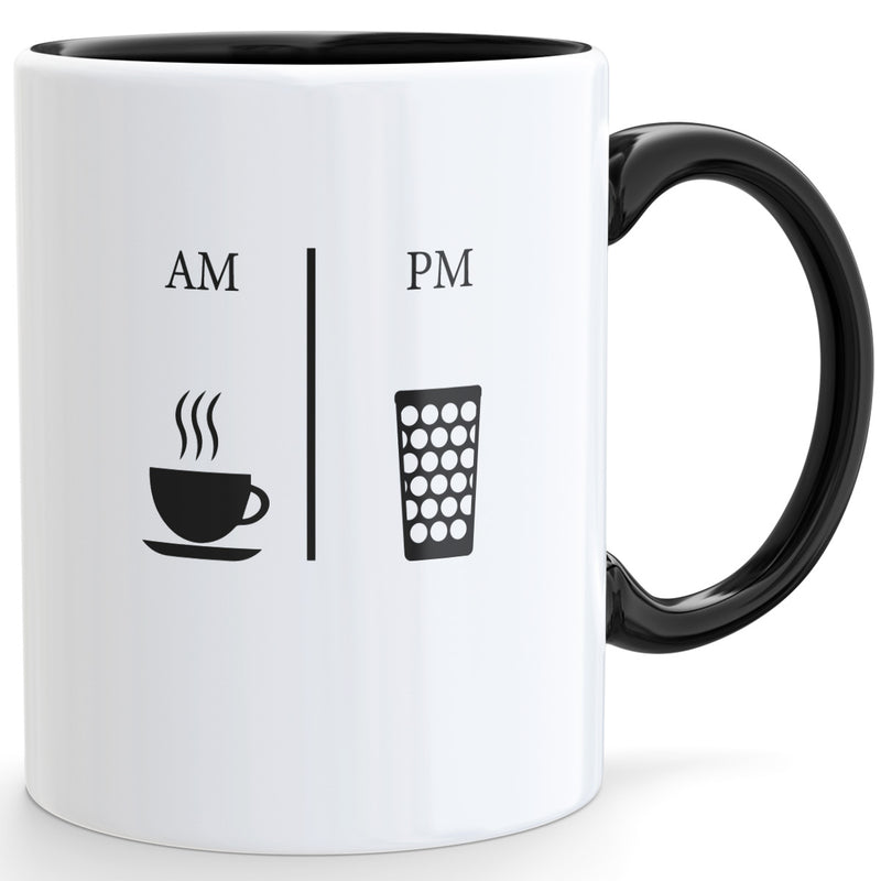 Kaffeetasse - morgens Kaffee abends Schorle - PFÄLZISCH.com