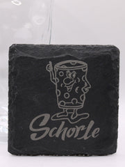 Schiefernplatten Dubbeglas Untersetzer