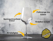 Weinglas mit Gravur "ZU VINO SAG ICH NIE NO!" - PFÄLZISCH.com