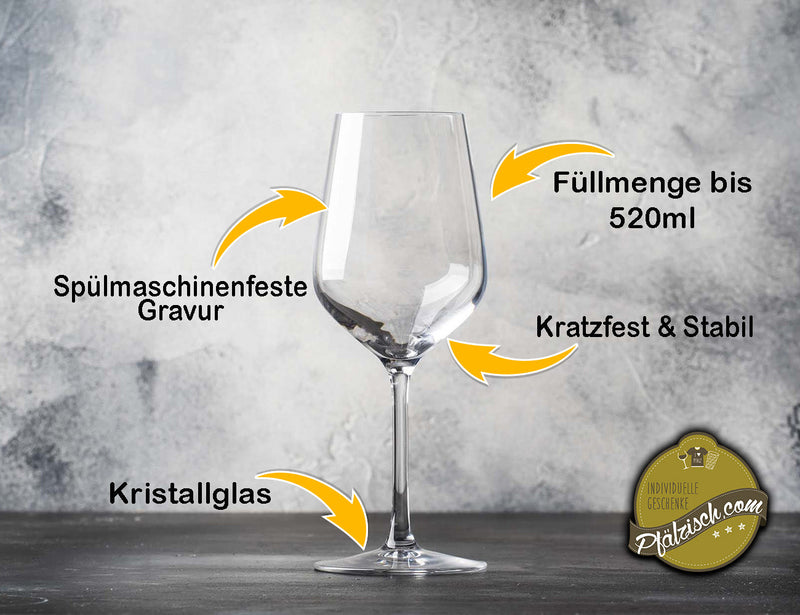 Weinglas selbst gestalten - 520ml - Weißweinglas mit Gravur - PFÄLZISCH.com