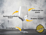 Weinglas mit Gravur "Name & Weintrauben" - PFÄLZISCH.com