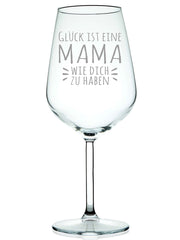 Glück Mama Weinglas