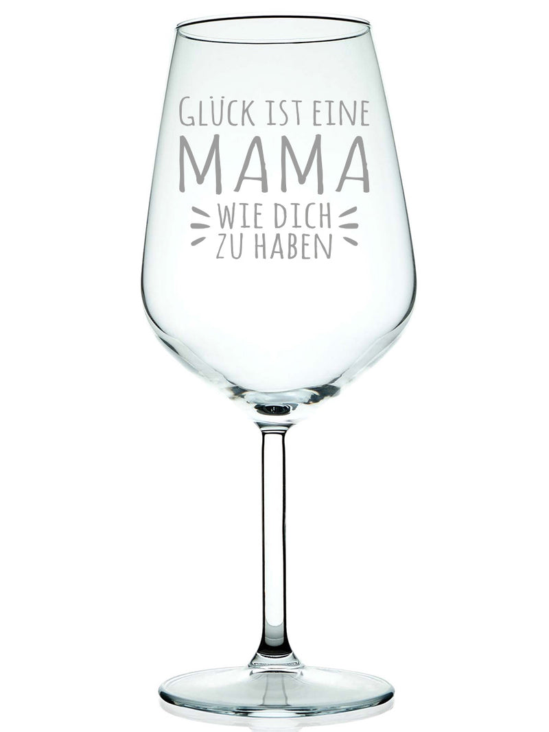 Glück Mama Weinglas