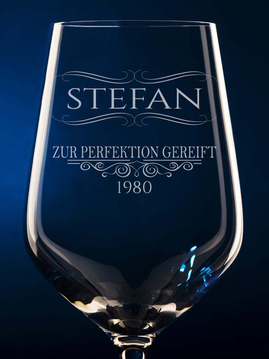 Weinglas 520ml mit Gravur - Name und Geburtsjahr - PFÄLZISCH.com
