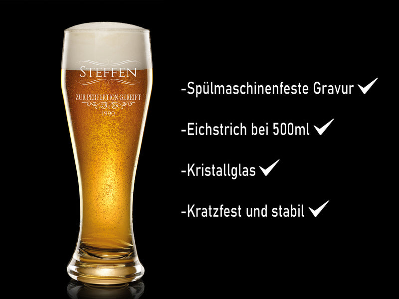 Weizenglas Geburtstag - Zur Perfektion gereift - PFÄLZISCH.com