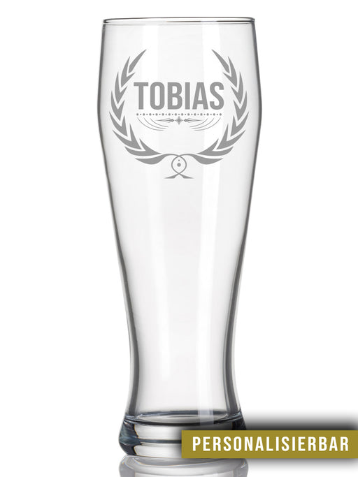 Weizenbierglas mit Gravur und Name für jeden Anlass