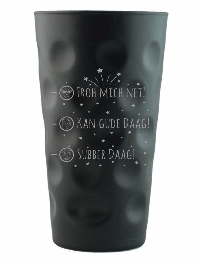 Dubbeglas mit Gravur "schlechter Daag" - PFÄLZISCH.com