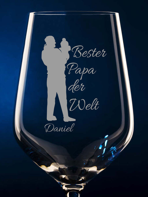 Weinglas mit Gravur "Bester Papa (Baby)" - PFÄLZISCH.com