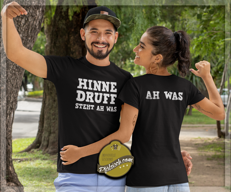 Hinne druff steht ah was - Damen T-Shirt - PFÄLZISCH.com