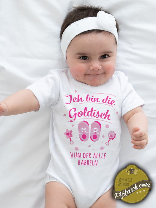 Jungen/Mädchen Baby Body - Ich bin die/der Goldisch/e