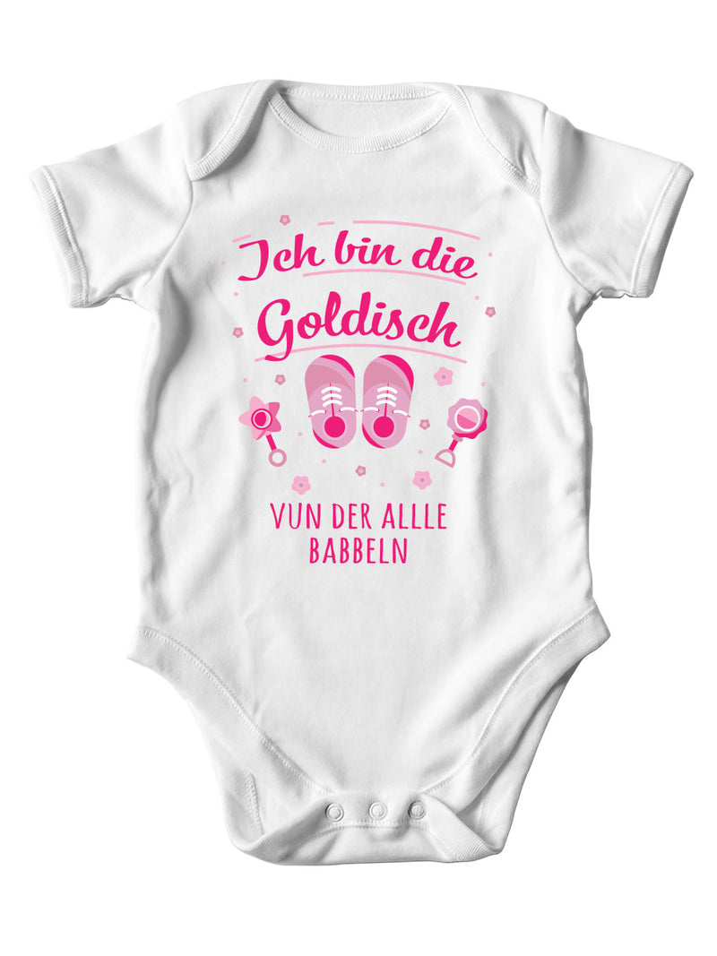 Jungen/Mädchen Baby Body - Ich bin die/der Goldisch/e - PFÄLZISCH.com