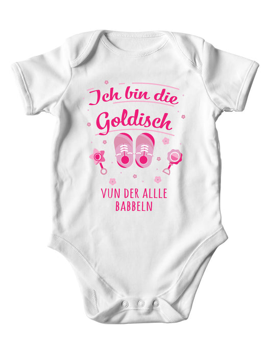 Jungen/Mädchen Baby Body - Ich bin die/der Goldisch/e