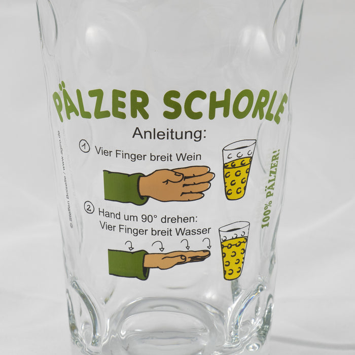 Pfälzer Schorle Anleitung - Dubbeglas 0,5 Liter - PFÄLZISCH.com