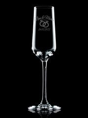 Sektgläser graviert mit Hochzeitsringe / 2x 210ml - PFÄLZISCH.com