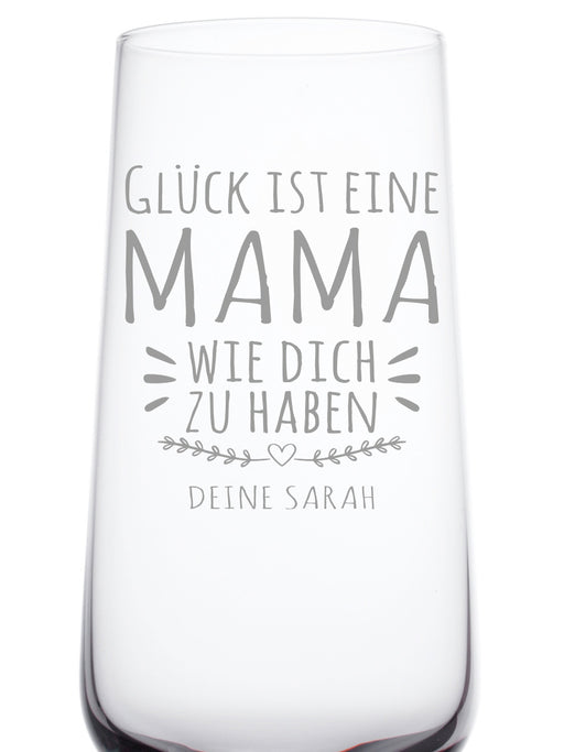 Sektglas - Glück ist eine Mama wie dich zu haben - PFÄLZISCH.com