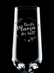 Beste Mama der Welt Sektglas graviert - PFÄLZISCH.com