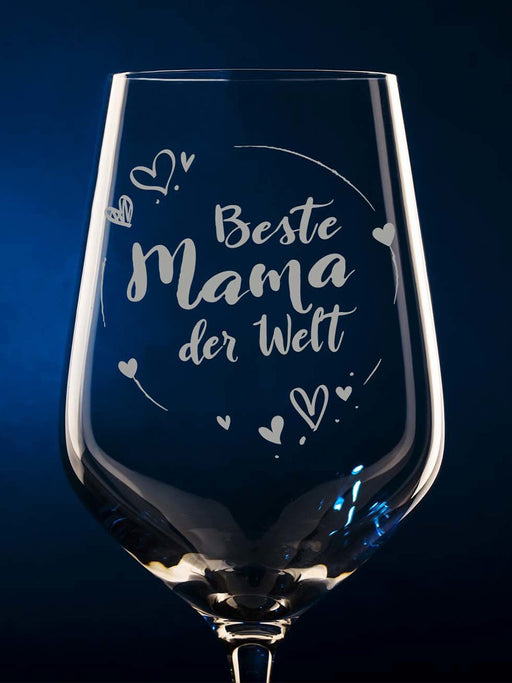 Weinglas mit Gravur "Beste Mama der Welt" - PFÄLZISCH.com