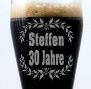 Weizenbierglas 0,5L Geburtstagsgeschenk mit Namensgravur - PFÄLZISCH.com